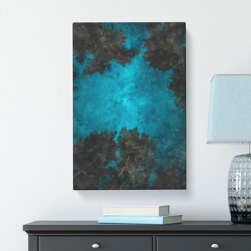 Forest Stars In Germany - Wrapped Canvas Painting, 76cm H x 50cm W x 3cm D