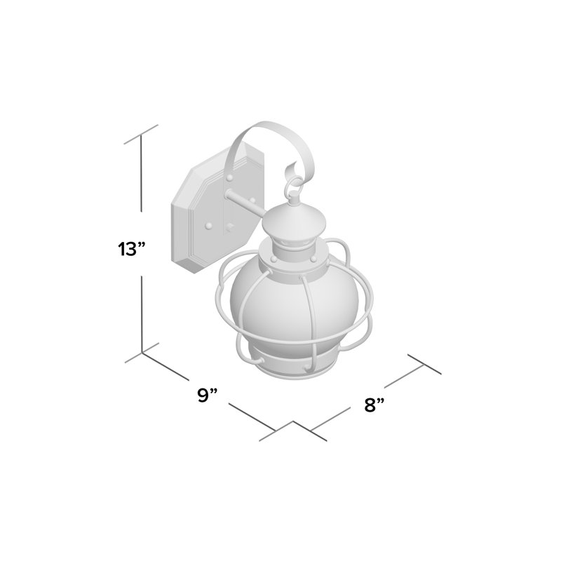 Smithboro Aluminum Wall Light, 13" H x 8" W x 9" D