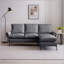Canapé modulaire en L 81 po avec méridienne réversible en cuir technique 81 po-1757950402