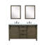 Ensemble de meuble-lavabo double 60 po x P 22 po Marsyas, robinet et miroirs 24 po-1004006010-1042548952