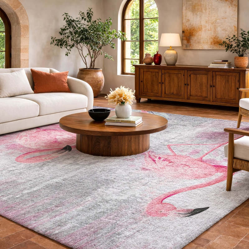 Tapis à flammes douces de qualité supérieure lavable à la machine ADS197, 5 pi x 7 pi 6 po