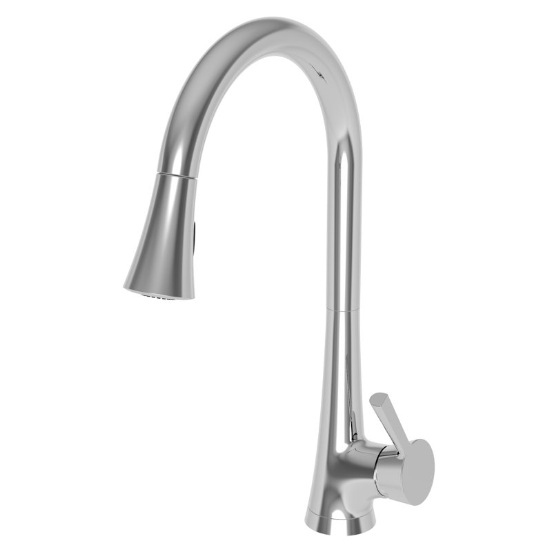 Vespera Single Handle Pull Down Kitchen Faucet, Polished Chrome
