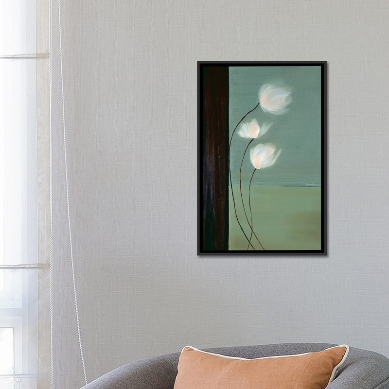 «Aqua Breeze I», impression sur toile, H 26 po x l 18 po x P 1,5 po, Toile avec cadre noir, Pas de tapis