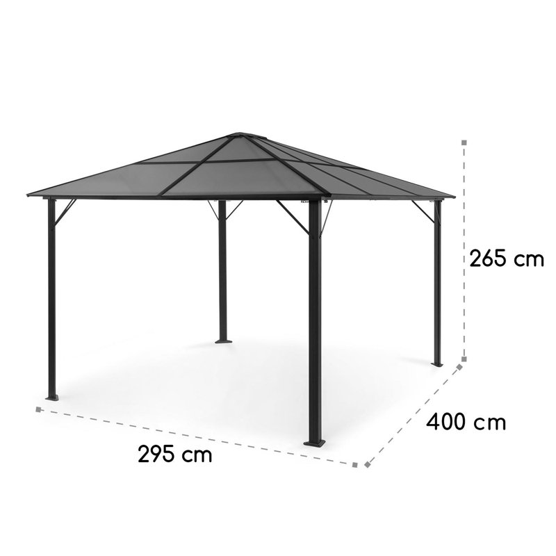 3m x 4m Metal Gazebo, Anthracite