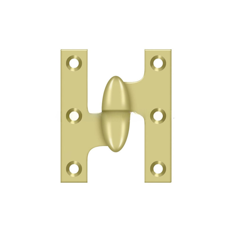 Hinge, Polished Brass, Left Hand