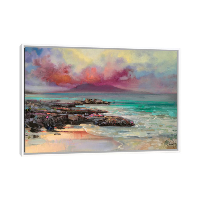 «Harris Rocks», reproduction de photo, H 18 po x l 26 po x P 1,5 po, Toile blanche encadrée