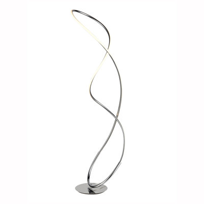 Ivy Bronx 6F47CE86787F46DD9781BD3FACA419FC Tidal 1 Light LED Floor Lamp Polished Chrome