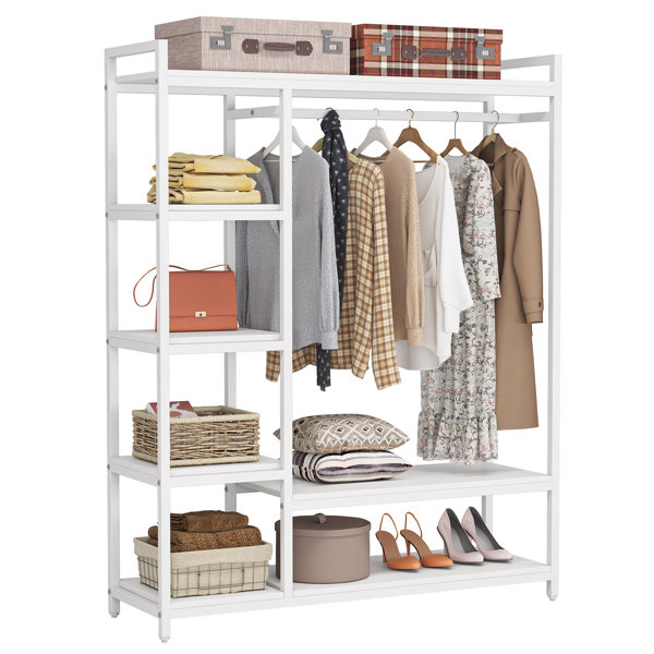 17 Stories Krina 47'' Manufactured Wood Clothes Rack & Reviews | Wayfair