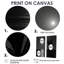 «Black and White Palm Moonlight Horizon - Beige bord de mer, art mural sur toile-1151781405-1151781406-1151781401