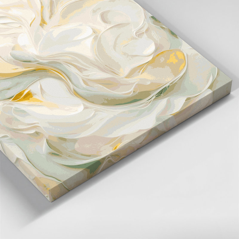 Aquarelle abstraite 63, art mural sur toile beige, H 12 po x l 12 po