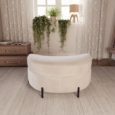 33.9" W Upholstered Storage Ottoman