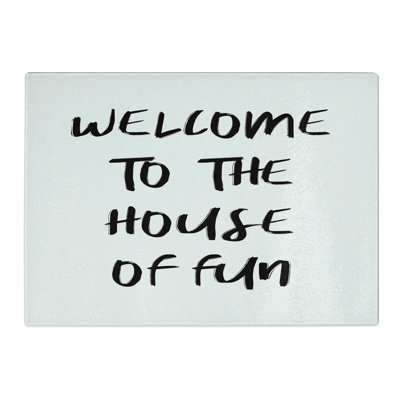House of Fun Typography Chopping Board
