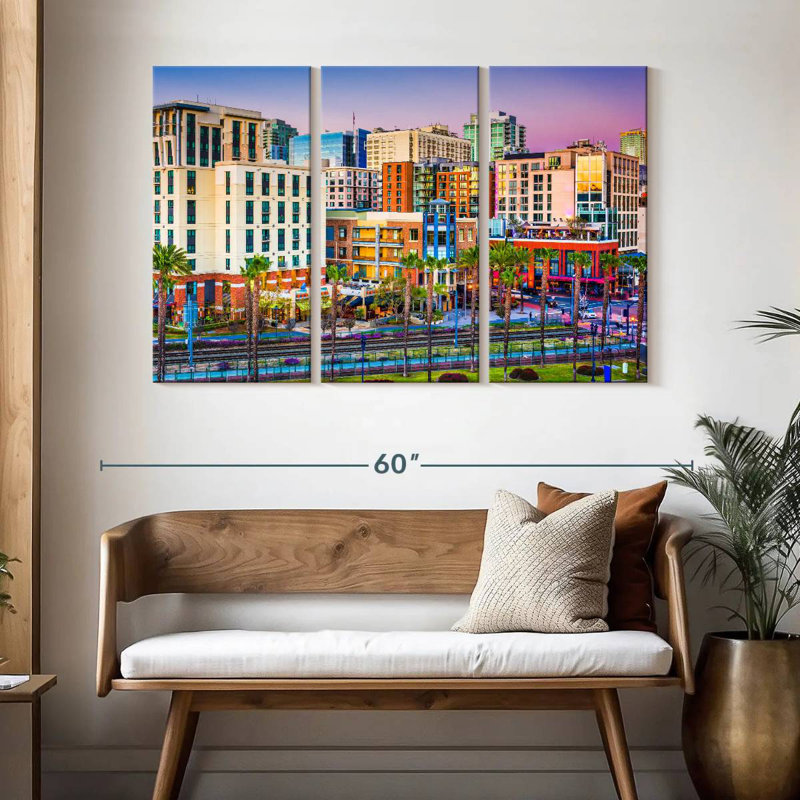 Lilie San Diego Cityscape, 32" H x 50" W