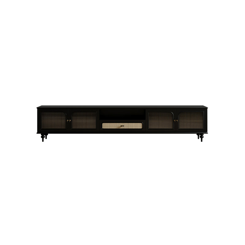 Meuble télé moderne de style rétro, H 21,65 po x L 94,48 po x l 15,74 po