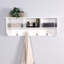 Portemanteau mural blanc avec 4 crochets doubles