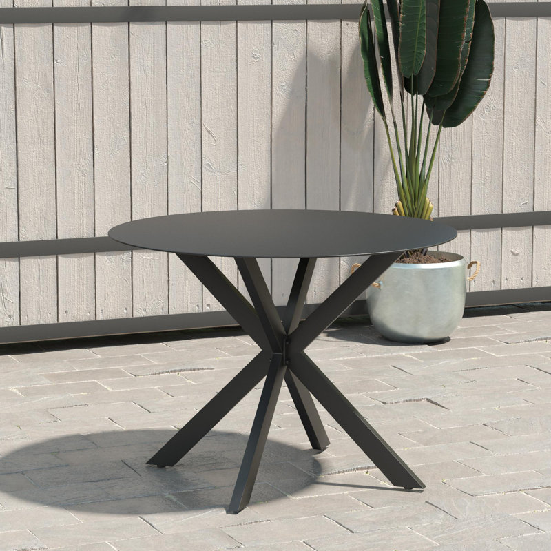 Metal Dining Table (indoor/outdoor), Charcoal