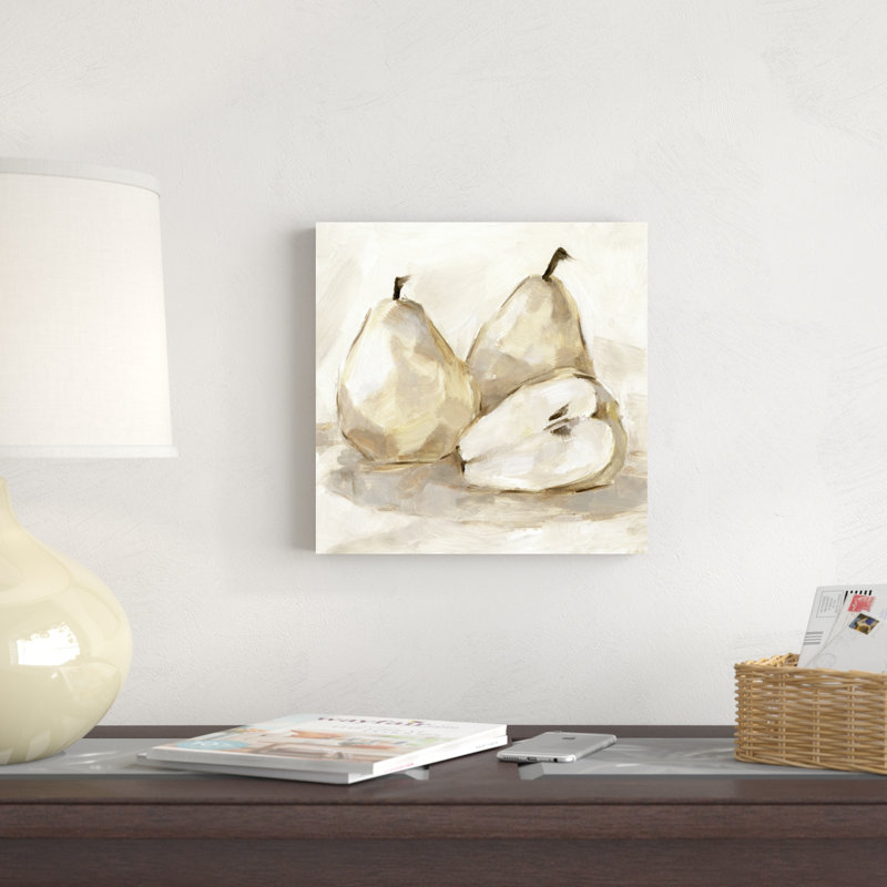 «White Pear Study I» par Ethan Harper, reproduction d'art mixte résistant aux rayons UV, H 30 po x l 30 po, Sans cadre