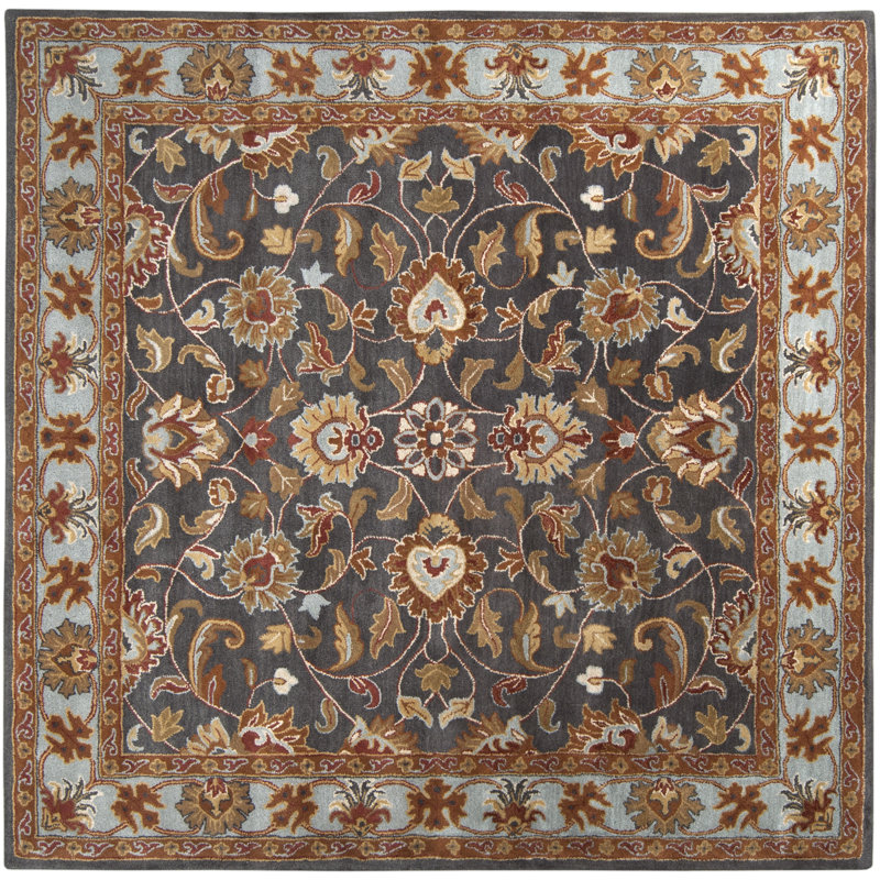 Teshina Hand Tufted Wool Rug, Square 9'9"