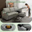 3 Seater Linen Blend Sofa Bed-84027590