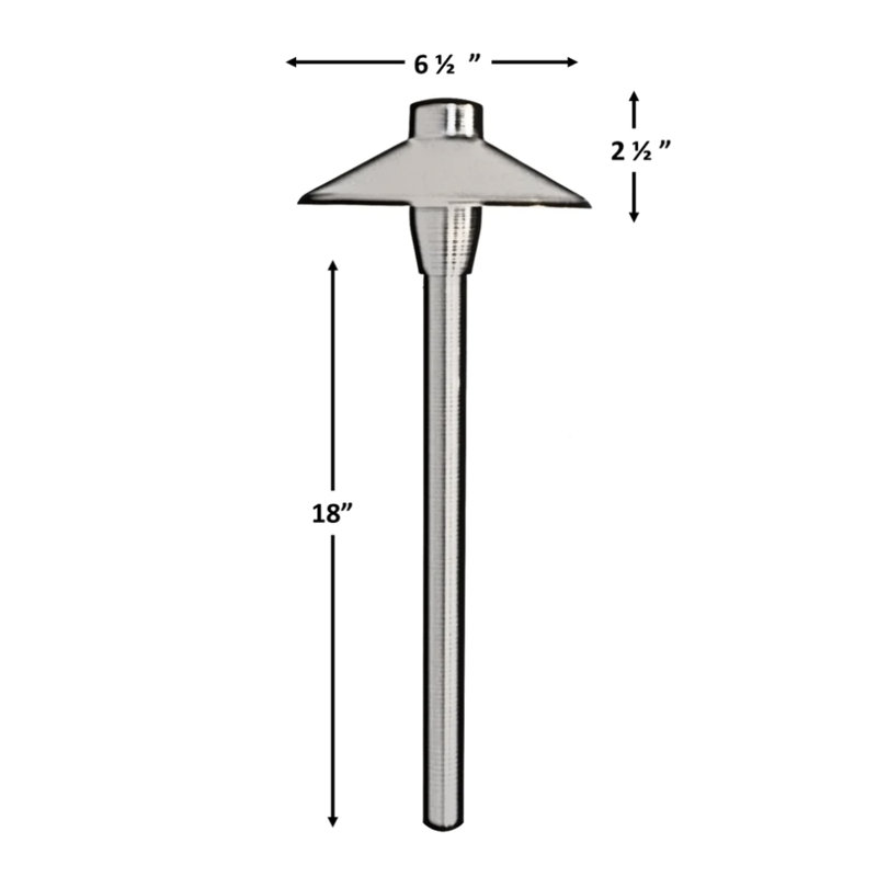 Natural Bronze LED Brass Pathway Light 20.5 Inches