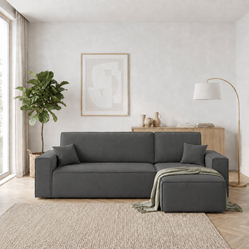 Rubeena 3 Seater Sofa Bed, Right Hand Facing