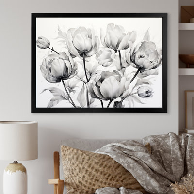 " Minimalism Black White Tulips Symphony I "