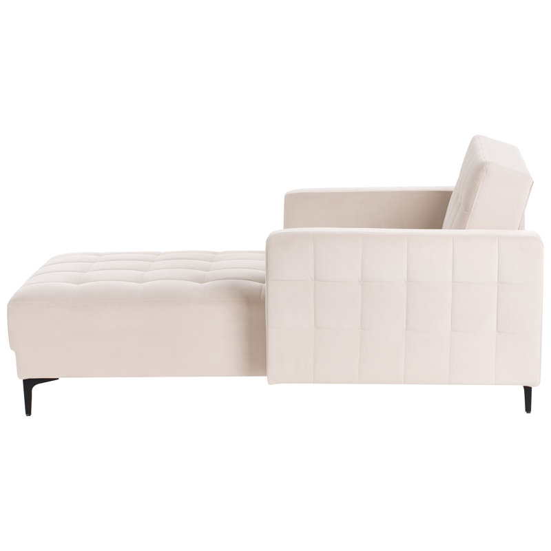 Chmura Velvet Chaise Lounge, Beige