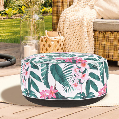 Upholstered Outdoor Ottoman with Sunbrella® Cushion