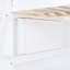 Lit mezzanine blanc avec bureau et tablette. Économisez de l'espace dans la chambre à coucher. Fabriqué en pin massif. . Garde-corps. Parfait pour les petites chambres. 78 po x 57,6 po, 70,9 po. Sans rangement en bois pour matelas.-1667426366