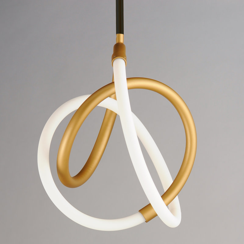 Lew 1 - Light Black/Gold LED Unique/Statement Pendant