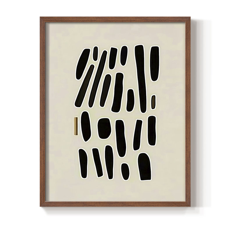 Abstract CCLV Framed Print - Ready To Hang, 29" H x 23" W, Brown
