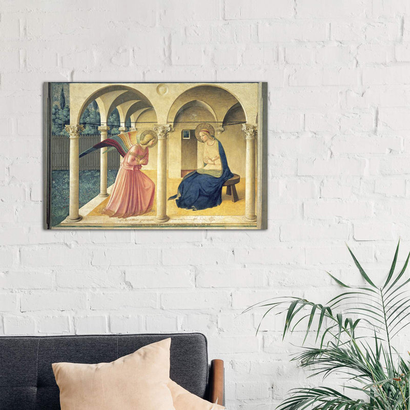 The Annunciation, Convent Of San Marco In Florence, C.1438-45 (Museo Di San Marco) by Fra Angelico - Wrapped Canvas Print