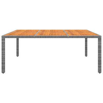 Garden Rattan/Steel/Wooden Dining Table