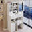 29.2" Small Size Left Drawer Desktop Vanity Table + Cushioned Stool, Large Sliding, Touch Control, Tri-color Switching, Brightness Adjust LED Mirror, High Capacity Storage, Suitable for Small Space-58770958