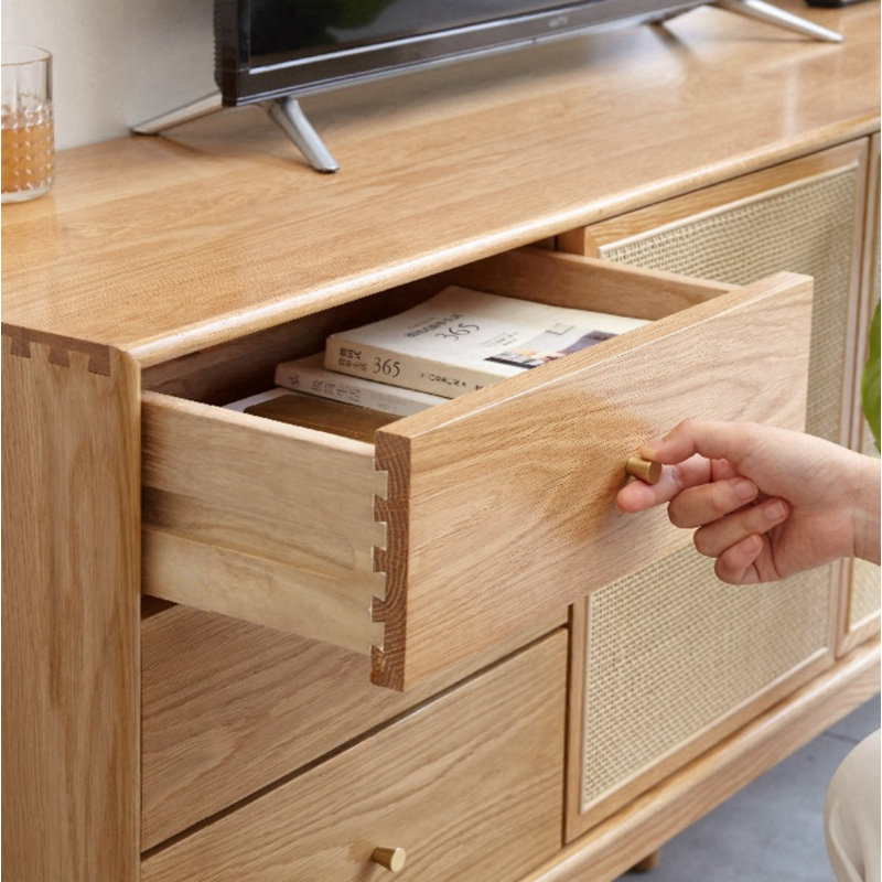 Crédence de rangement en bois massif Creative de 78,7 po de largeur