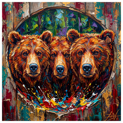 Three Brown Bears Comforter
