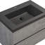 Meuble-lavabo de salle de bain avec lavabo en résine