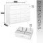 Commode 8 tiroirs avec grands tiroirs en tissu, blanc-416751545