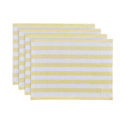 Sorrento Stripe - 100% Pure Linen Placemats