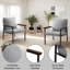 Structure de fauteuil en métal avec dossier rembourré Turnbridge-2089022123-2115186163