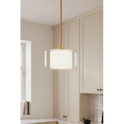 Seville 12.75" 1-Light Convertible Pendant/Semi-Flush Mount