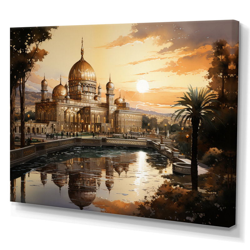 «Golden Art Dome I», reproduction d'art sur toile, Toile tendue, H 30 po x l 40 po x P 1,5 po
