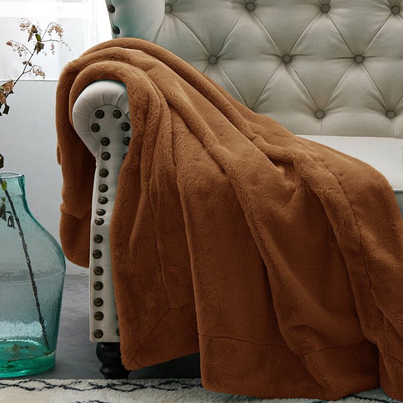 Knitted Throw Blanket, Red