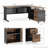 63" L-Shaped Executive Desk With File Cabinet