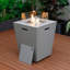 Outdoor Aluminum Chaise Lounge Armchair with Fire Pit Side Table-88151447