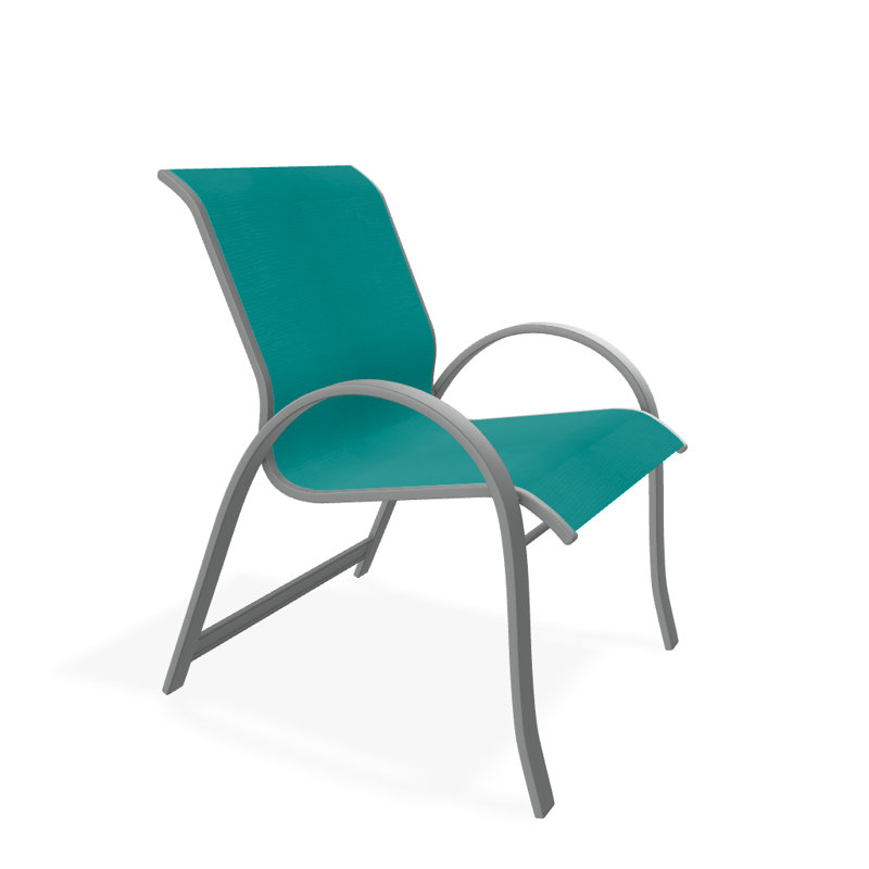 Fauteuil de salle à manger empilable Hiraku, Aqua, Graphite
