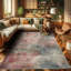 Machine Printed 177cm X 122cm Area Rug