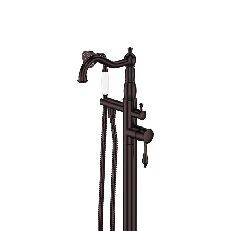 Freestanding Tub Filler with Diverter, Oil Rubbed Bronze