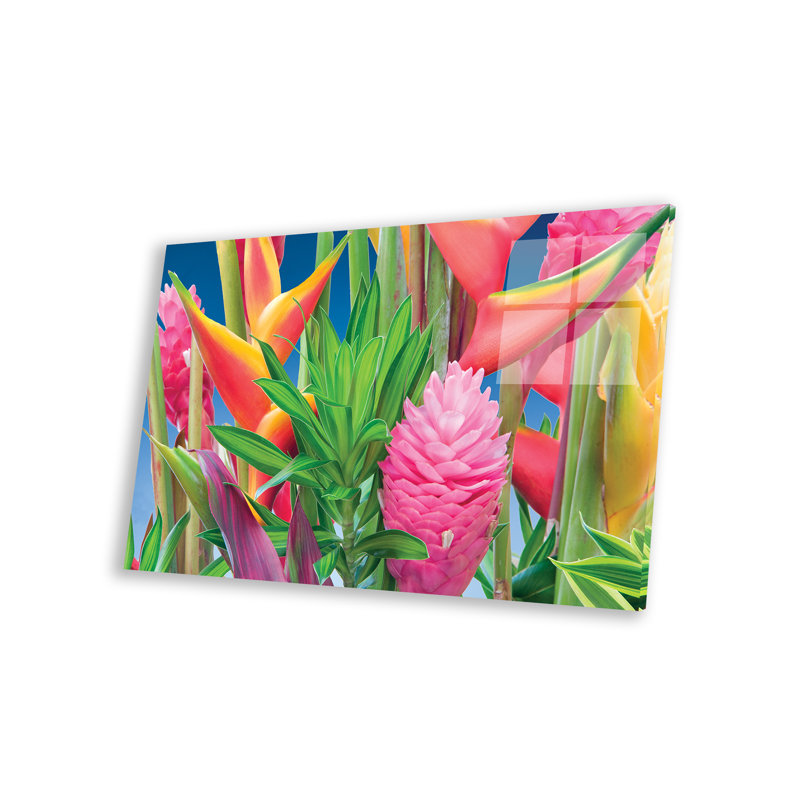 Arrangement de fleurs tropicales sur plastique / acrylique par Dennis Frates