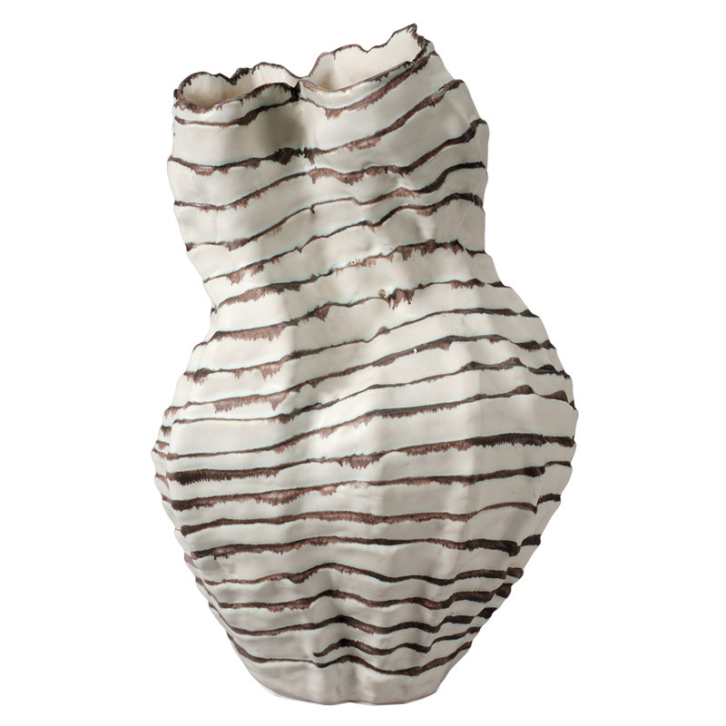Contortion Ceramic Vase, Brown